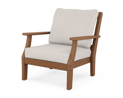 Martha Stewart by POLYWOOD® Chinoiserie Deep Seating Chair in Teak / Cast Ash
