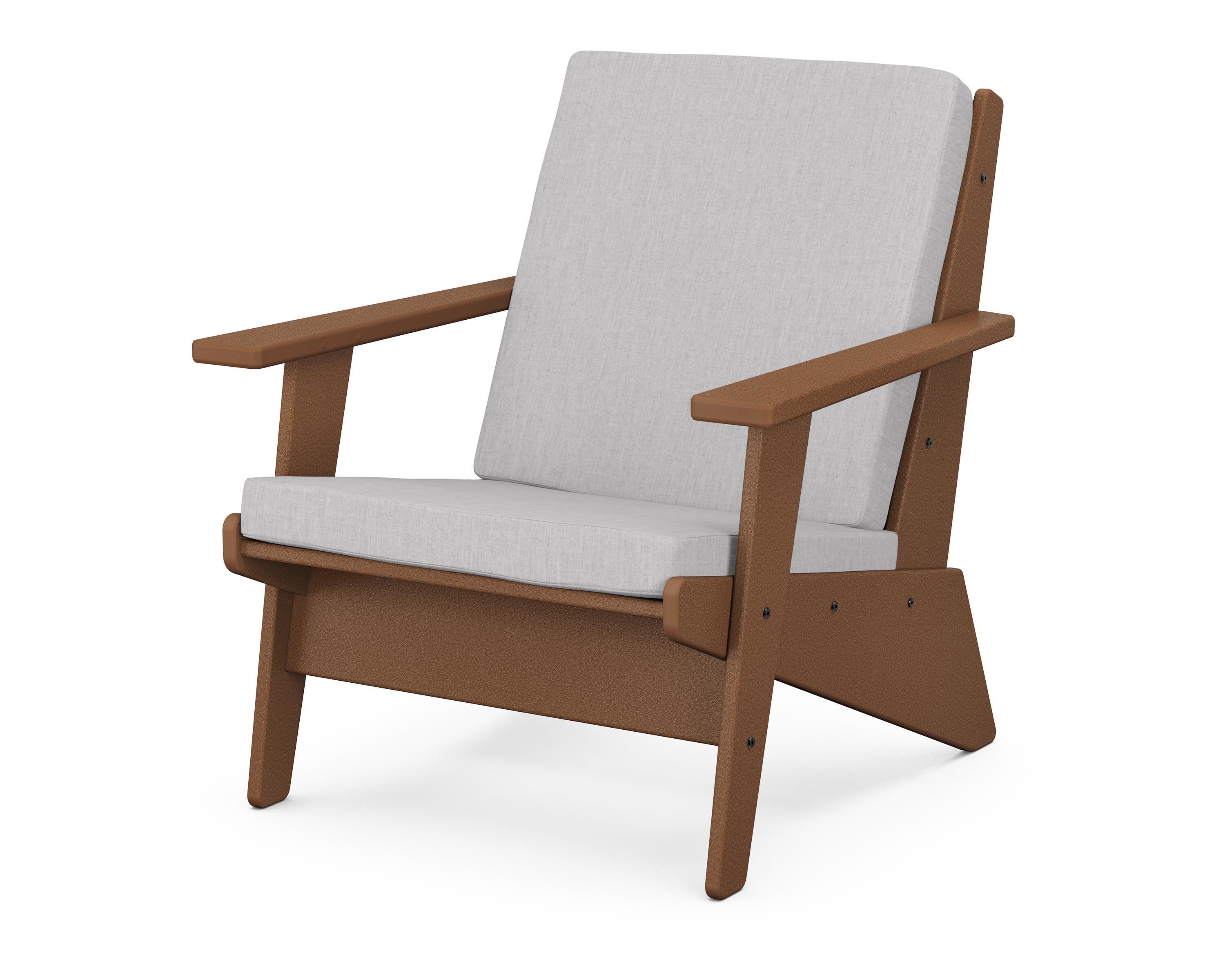 POLYWOOD® Riviera Modern Lounge Chair in Teak / Granite