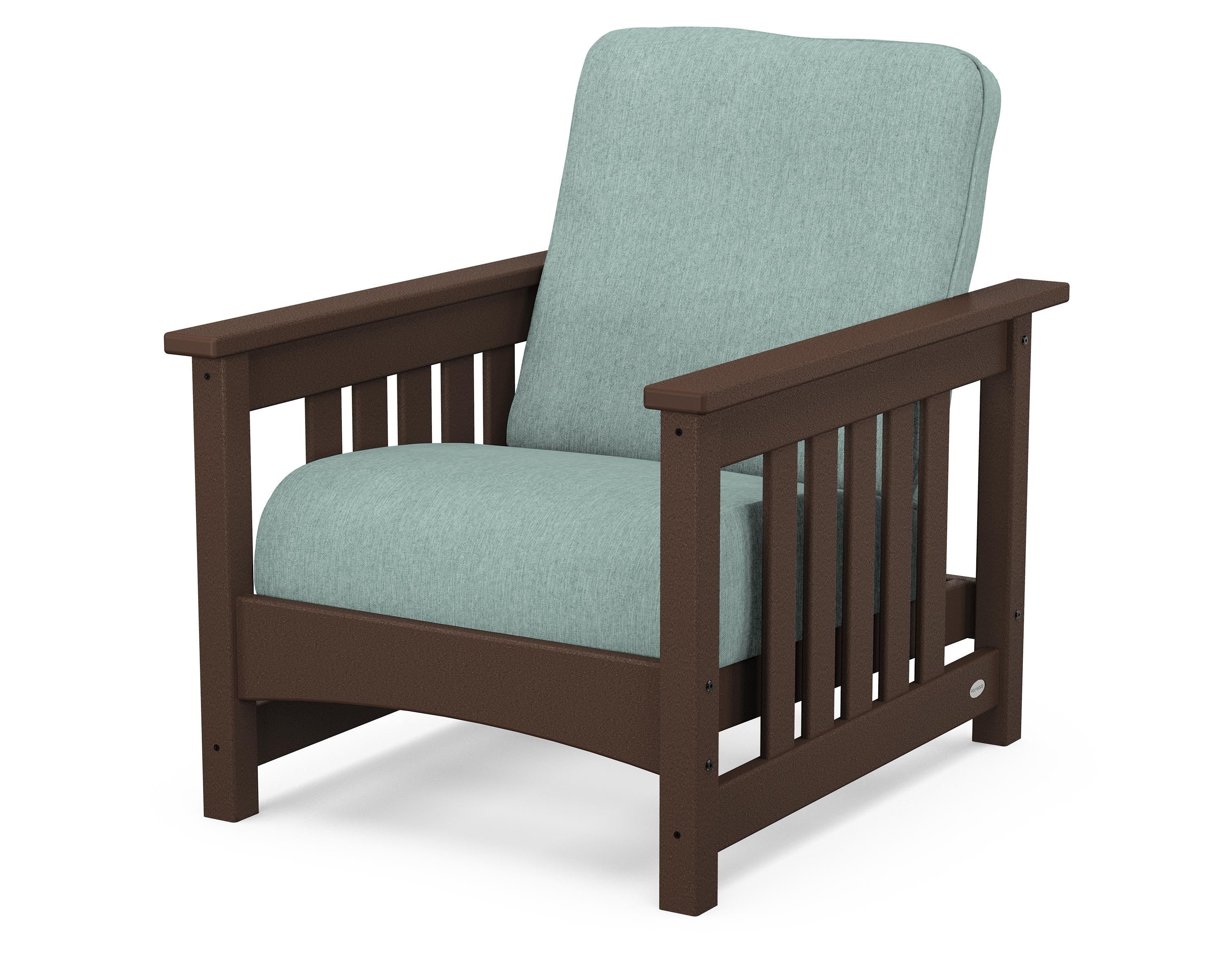 POLYWOOD® Club Mission Chair in Mahogany / Glacier Spa