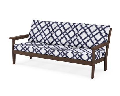 Country Living Cottage Deep Seating Sofa in Mahogany / Trellis Navy