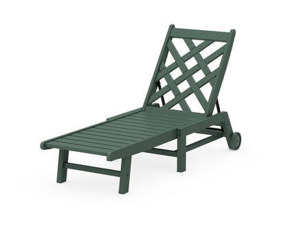 Country Living Wovendale Chaise with Wheels in Green