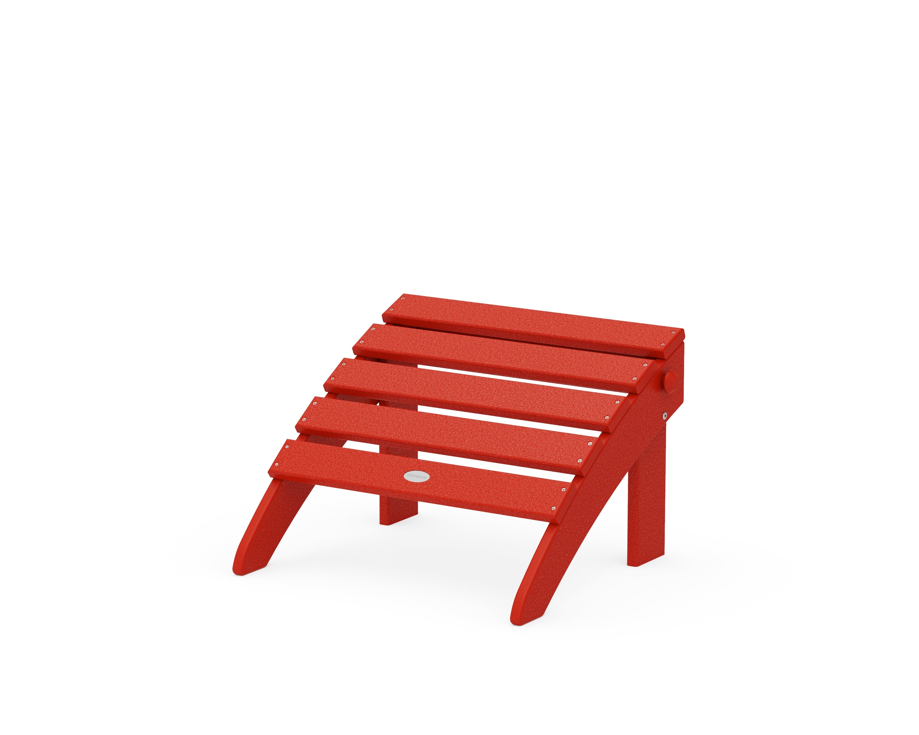 POLYWOOD® Classic Adirondack Folding Ottoman in Sunset Red