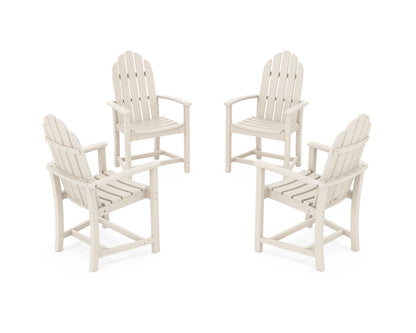 POLYWOOD® Classic 4-Piece Upright Adirondack Conversation Set in Sand