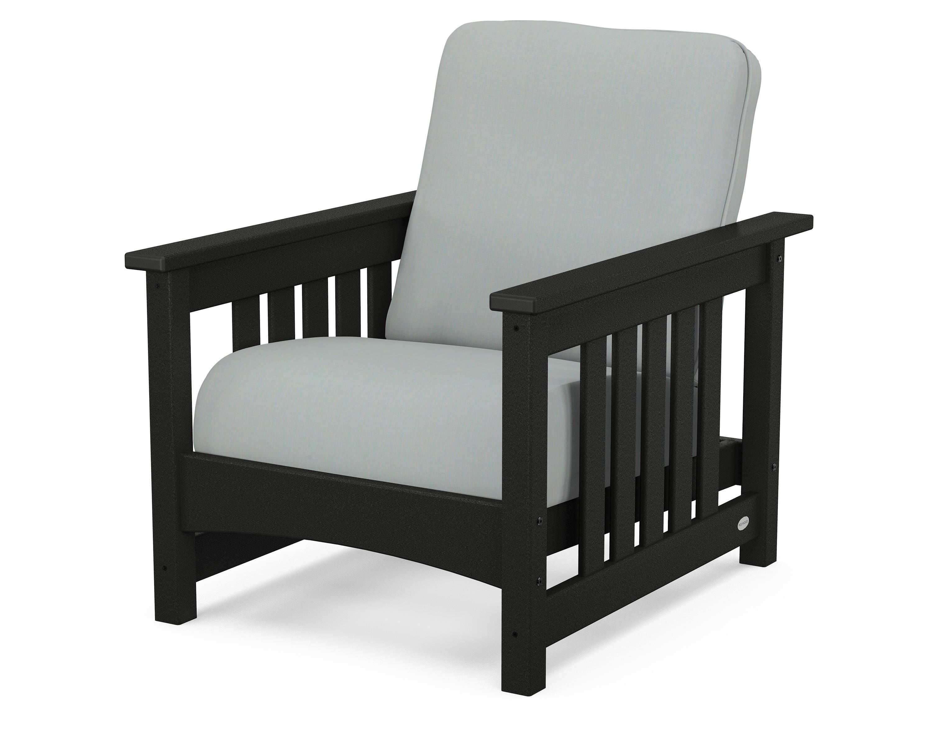 POLYWOOD® Club Mission Chair in Black / Spa