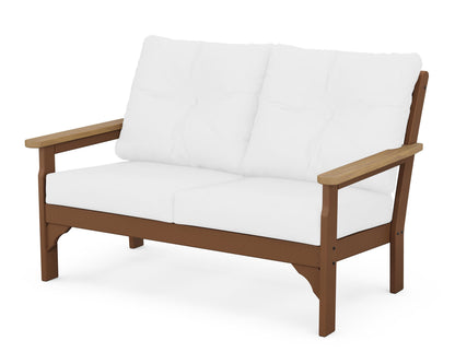 POLYWOOD® Vineyard Deep Seating Loveseat in Teak / Natural / Natural
