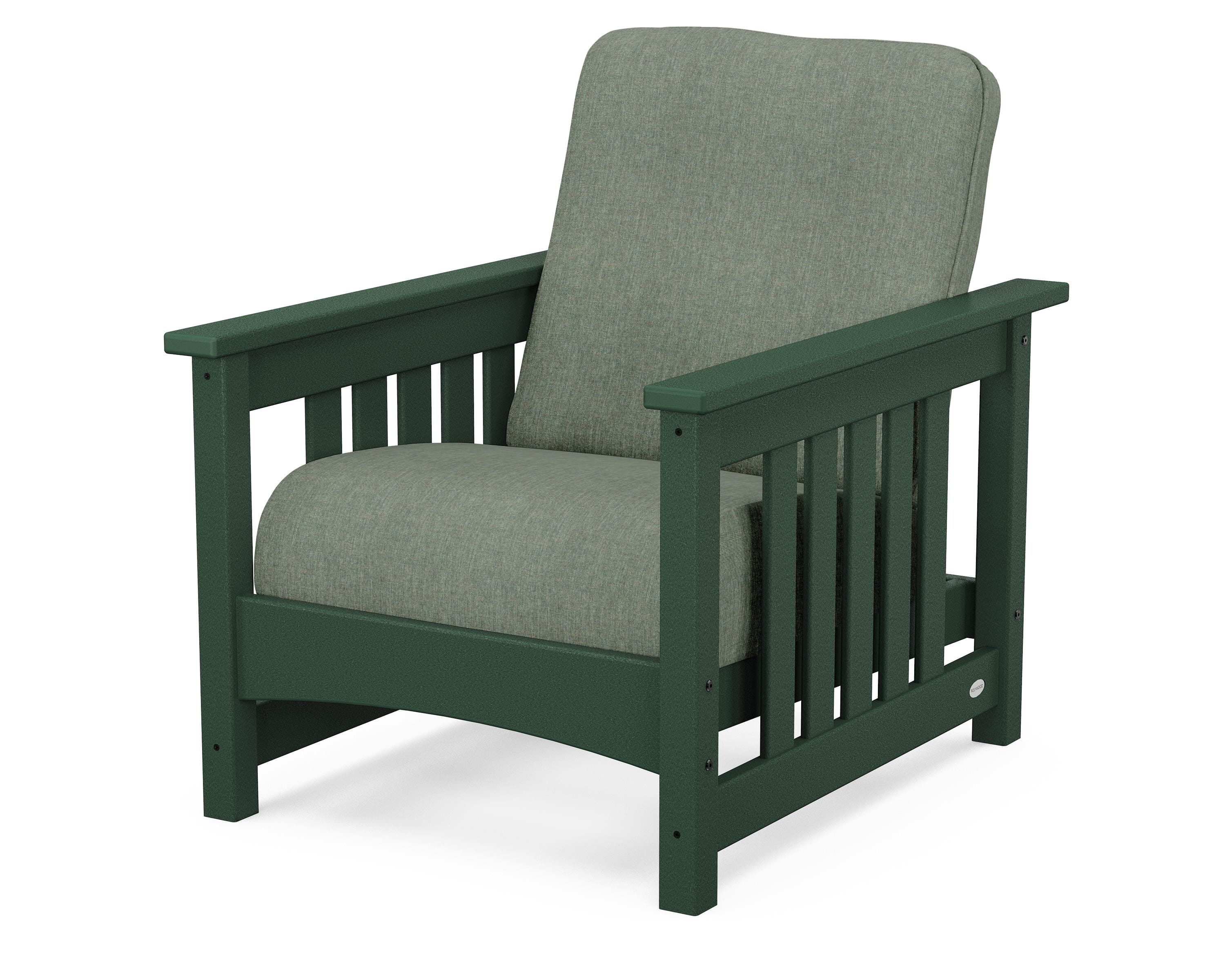 POLYWOOD® Club Mission Chair in Green / Cast Sage