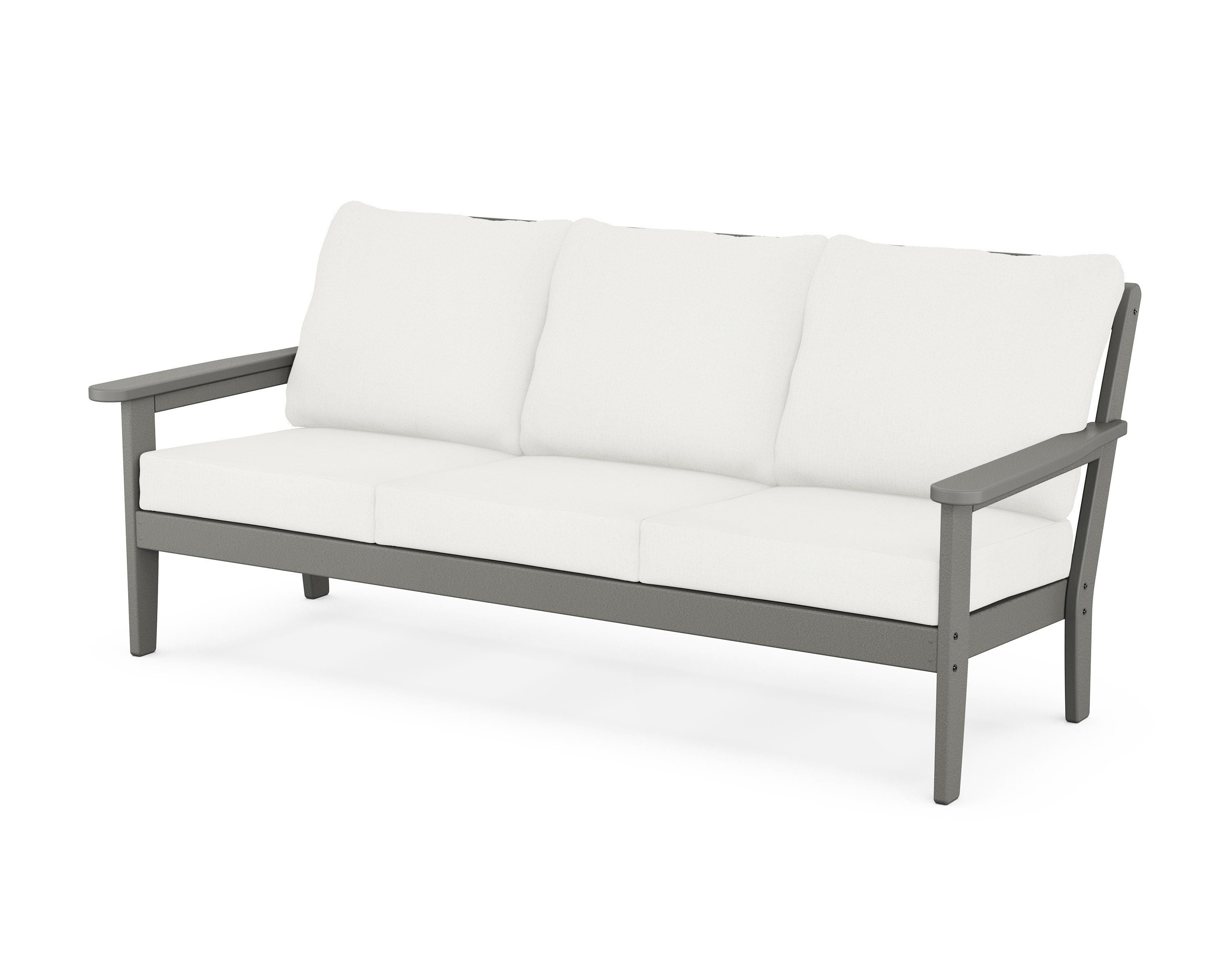 Country Living Cottage Deep Seating Sofa in Slate Grey / Natural Linen