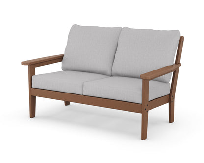 Country Living Cottage Deep Seating Loveseat in Teak / Granite