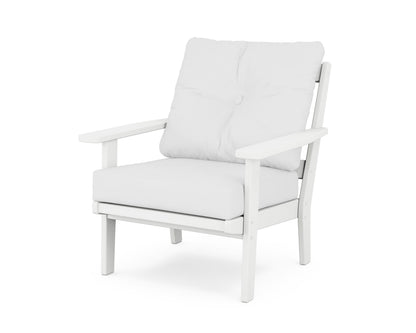 POLYWOOD® Oxford Deep Seating Chair in White / Natural