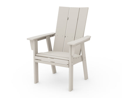 POLYWOOD® Modern Curveback Adirondack Dining Chair in Sand