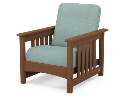 POLYWOOD® Club Mission Chair in Teak / Glacier Spa