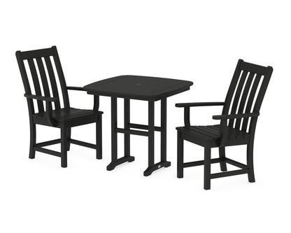 POLYWOOD® Vineyard 3-Piece Dining Set in Black