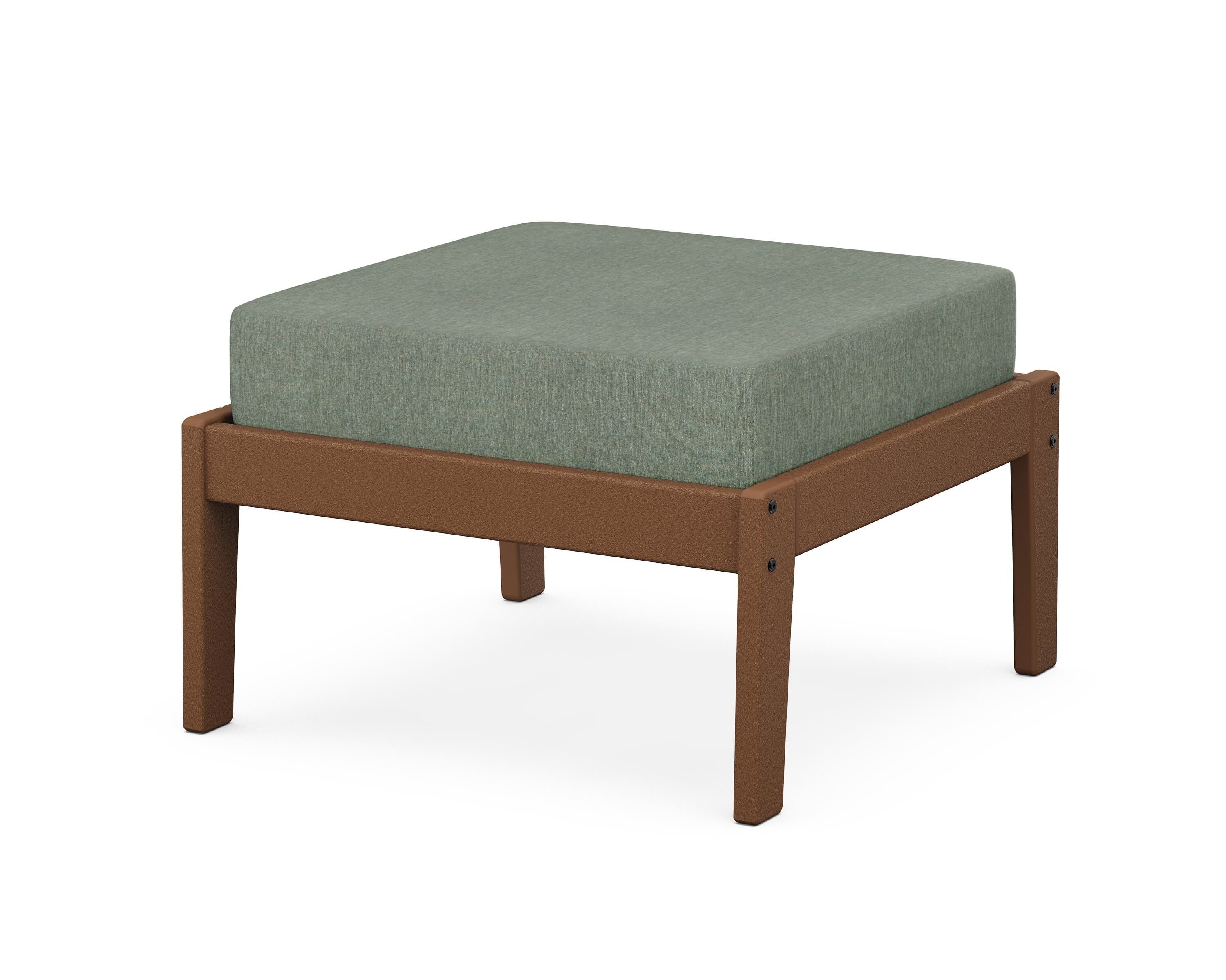 Unbranded Deep Seating Ottoman in Teak / Cast Sage