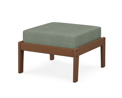 Unbranded Deep Seating Ottoman in Teak / Cast Sage