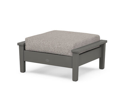 POLYWOOD® Prescott Deep Seating Ottoman in Slate Grey / Weathered Tweed