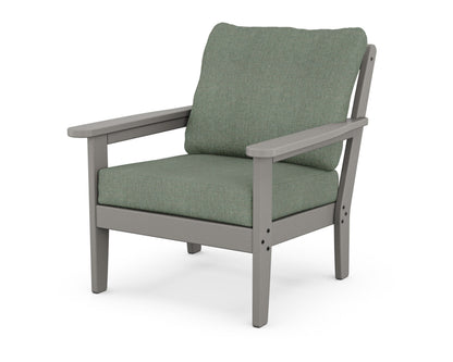 Country Living Cottage Deep Seating Chair in Slate Grey / Cast Sage
