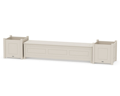 Country Living 72" Country Living Straight Planter Storage Bench Set- Large in Sand