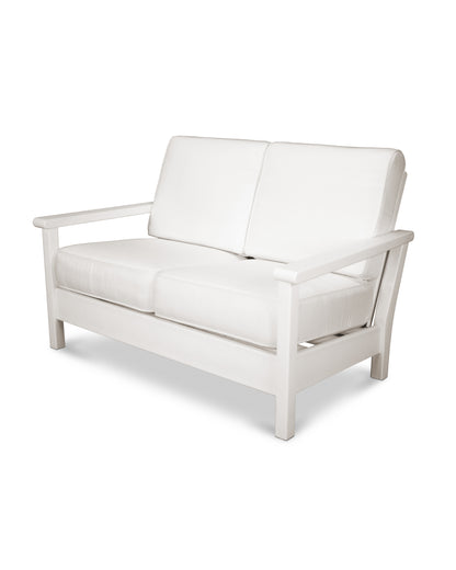 POLYWOOD® Harbour Deep Seating Loveseat in White / Natural