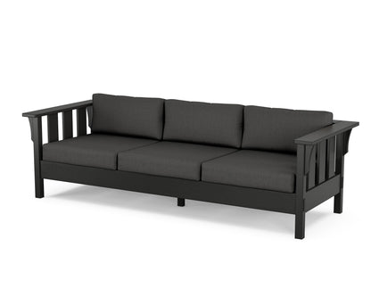 Martha Stewart by POLYWOOD® Acadia Deep Seating Sofa in Black / Spectrum Carbon