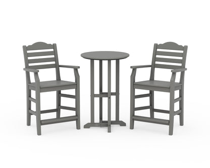 Draper James™ by  POLYWOOD® Savannah 3-Piece Farmhouse Counter Set in Slate Grey