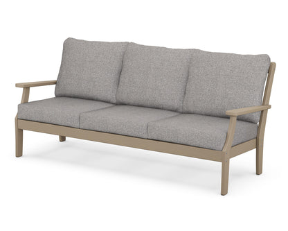POLYWOOD® Braxton Deep Seating Sofa in Vintage Sahara / Grey Mist