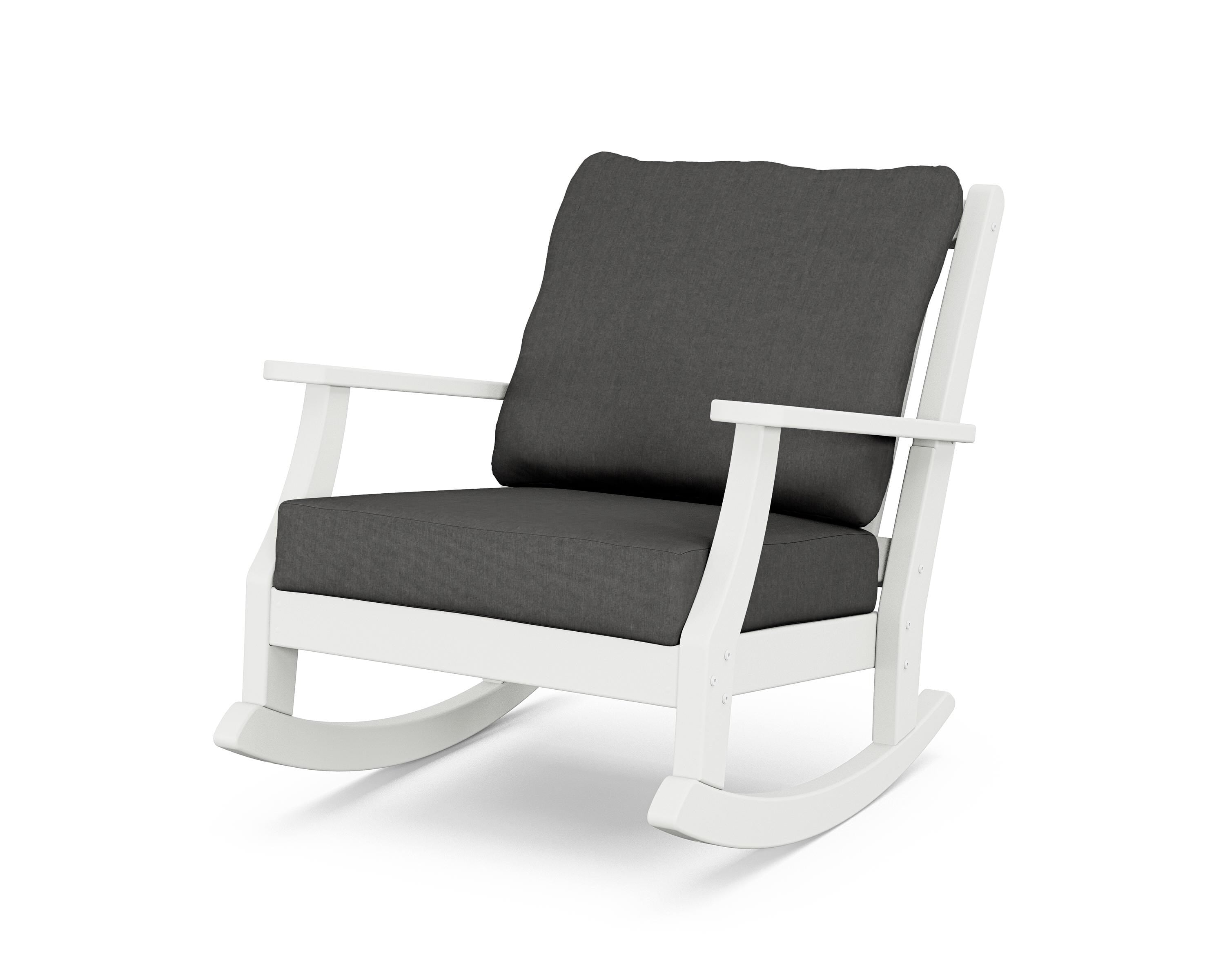 Country Living Wovendale Deep Seating Rocking Chair in White / Spectrum Carbon