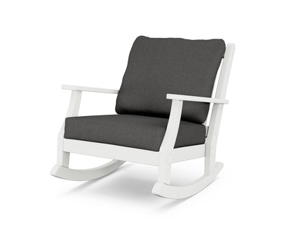 Country Living Wovendale Deep Seating Rocking Chair in White / Spectrum Carbon