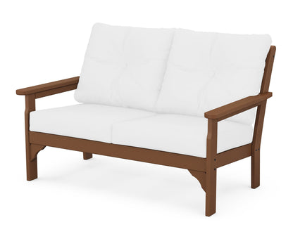 POLYWOOD® Vineyard Deep Seating Loveseat in Teak / Natural