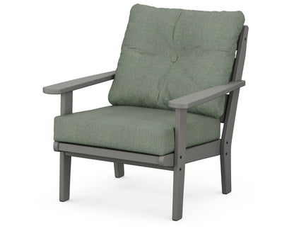 POLYWOOD® Lakeside Deep Seating Chair in Slate Grey / Cast Sage