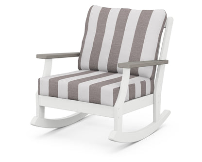 Braxton Deep Seating Rocking Chair - White