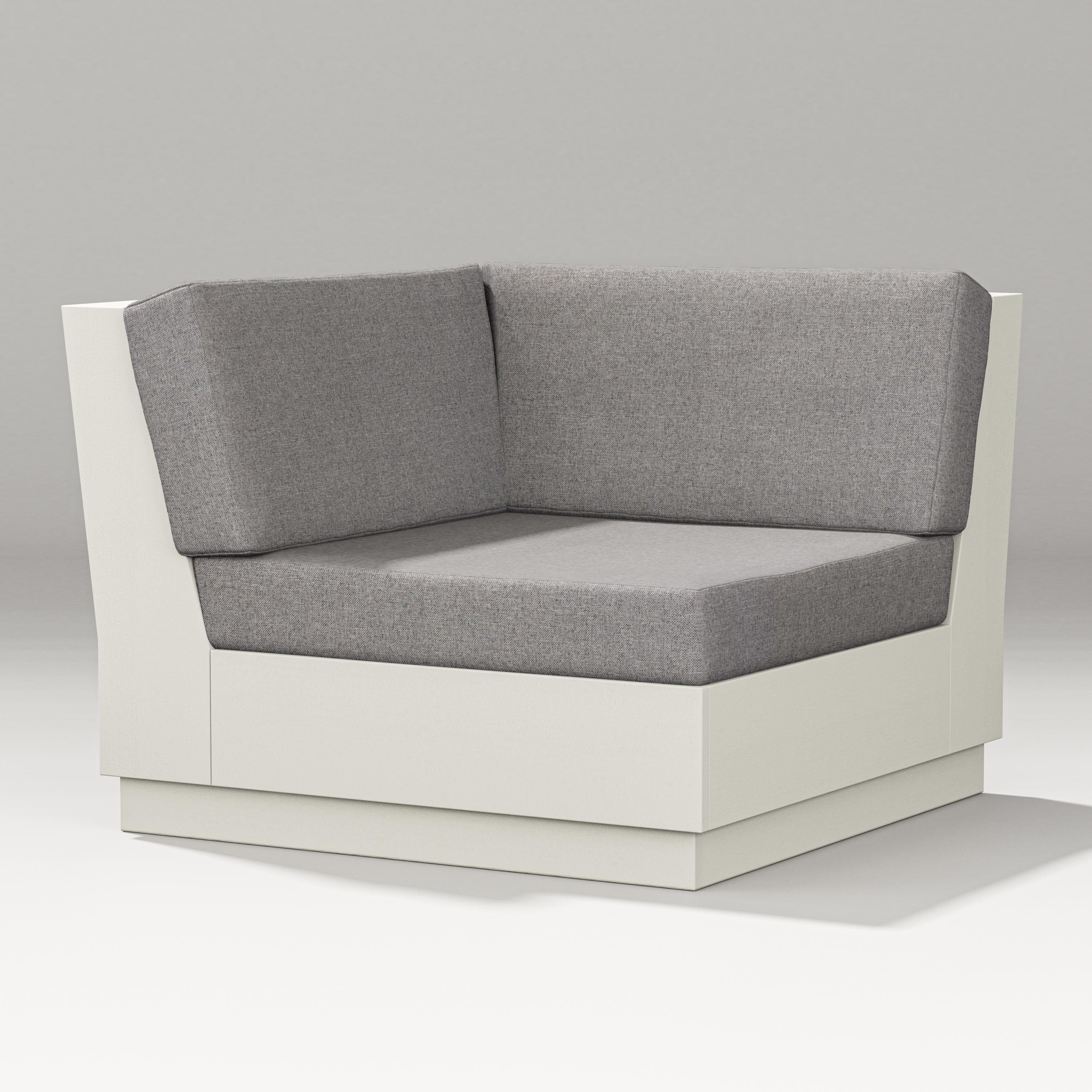 PW Designer Series Elevate Modular Corner Chair in Vintage White / Grey Mist