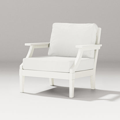 PW Designer Series Estate Lounge Chair in Vintage White / Natural Linen