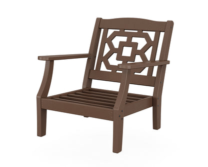 Martha Stewart by POLYWOOD® Chinoiserie Deep Seating Chair Frame in Mahogany