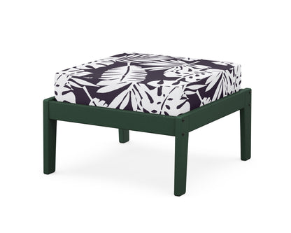 Unbranded Deep Seating Ottoman in Green / Leaf Navy