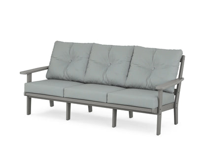 POLYWOOD® Prairie Deep Seating Sofa in Slate Grey / Spa