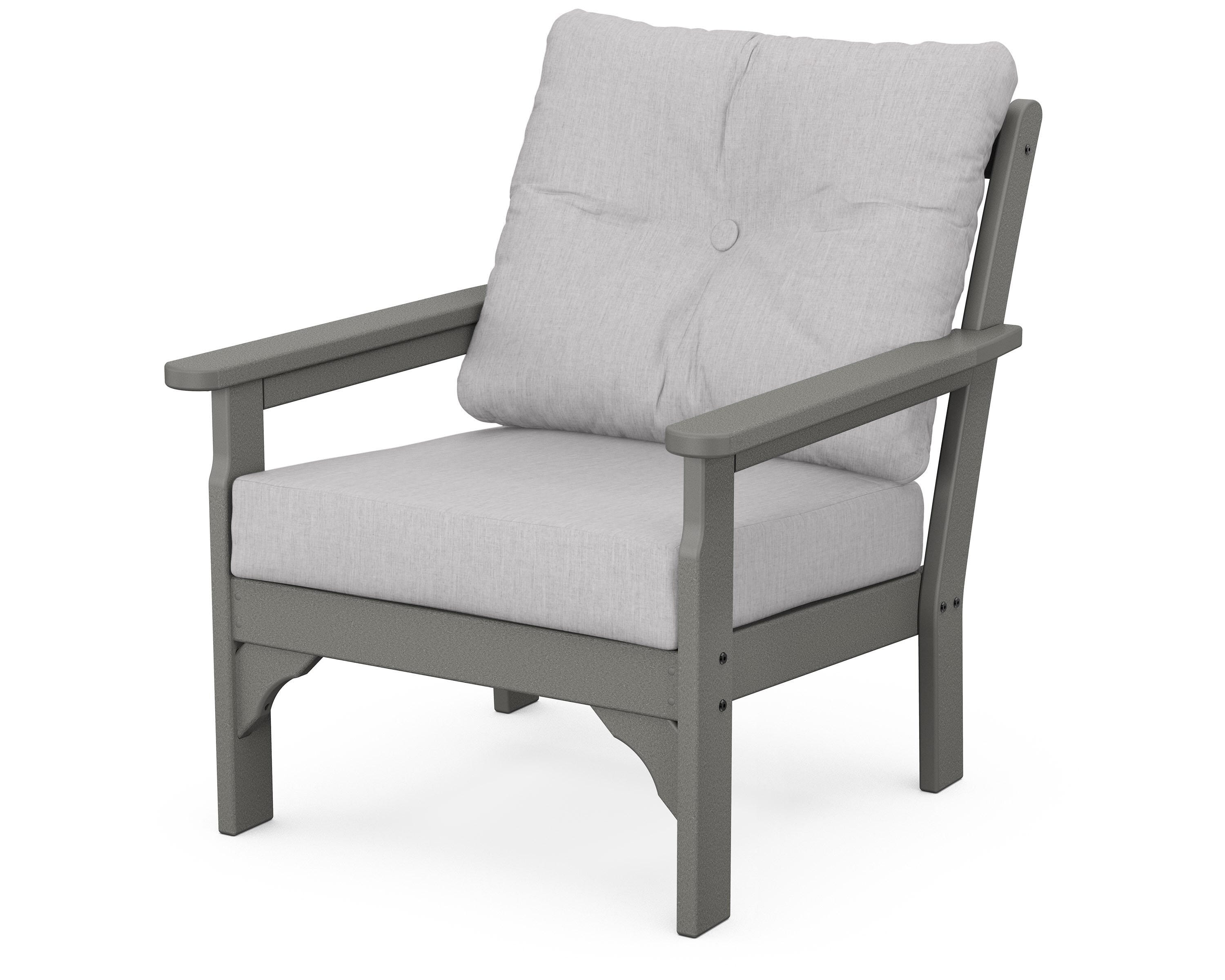 POLYWOOD® Vineyard Deep Seating Chair in Slate Grey / Granite