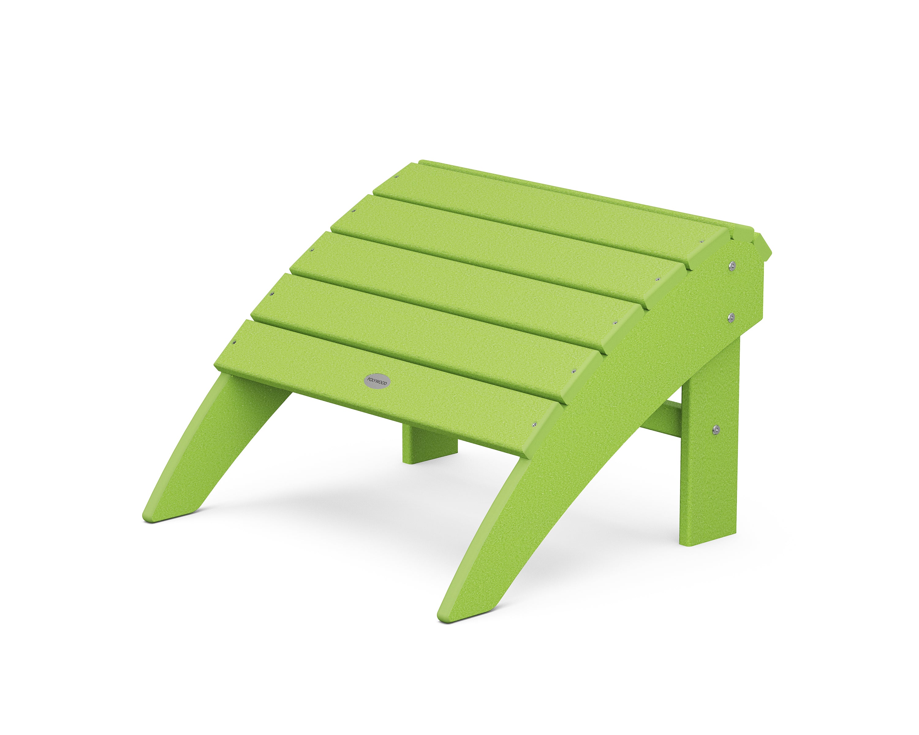 POLYWOOD® Vineyard Curveback Adirondack Ottoman in Lime
