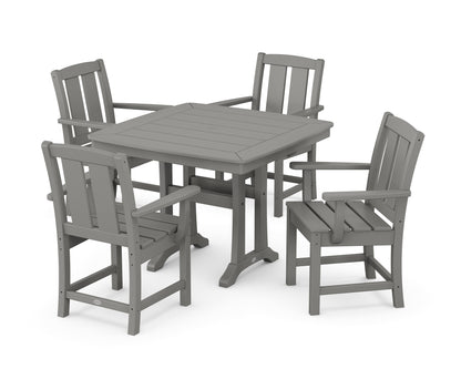 POLYWOOD® Mission 5-Piece Dining Set with Trestle Legs in Slate Grey
