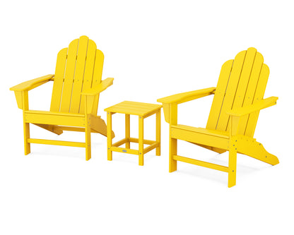 POLYWOOD® Long Island Adirondack 3-Piece Set in Lemon
