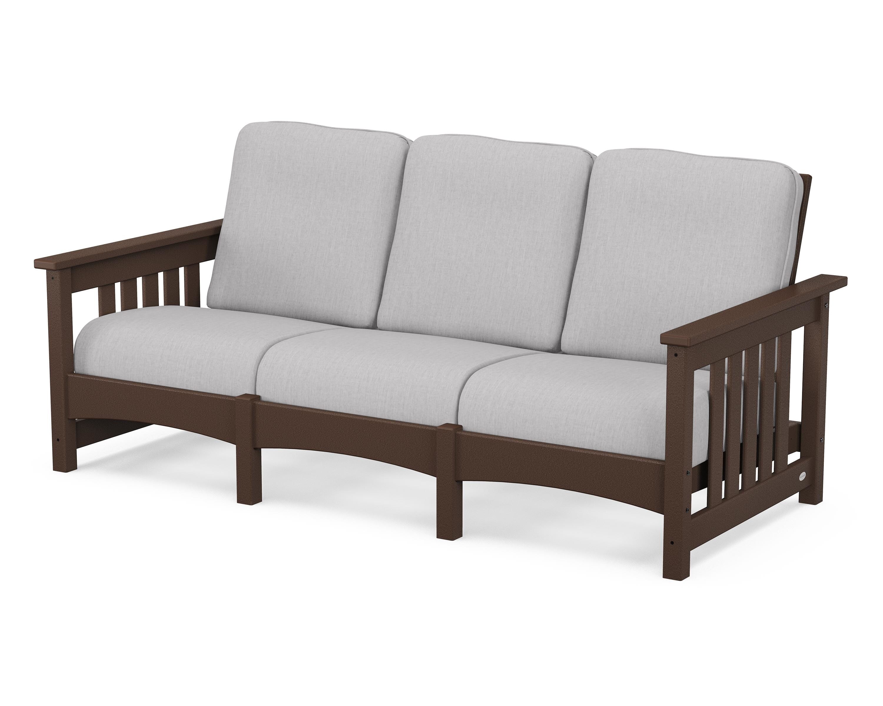 POLYWOOD® Club Mission Sofa in Mahogany / Granite