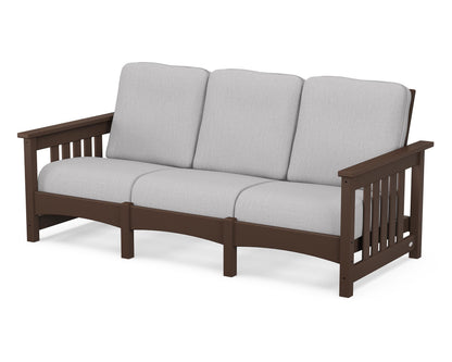 POLYWOOD® Club Mission Sofa in Mahogany / Granite