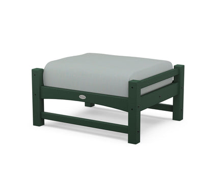 POLYWOOD® Club Ottoman in Green / Spa