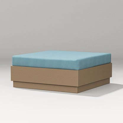PW Designer Series Elevate Lounge Ottoman in Vintage Sahara / Lattice Sky Blue