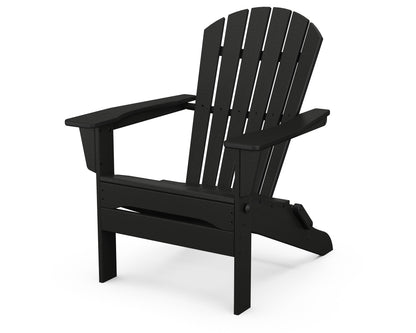 POLYWOOD® South Beach Folding Adirondack Chair in Black