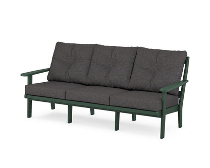 POLYWOOD® Mission Deep Seating Sofa in Green / Ash Charcoal