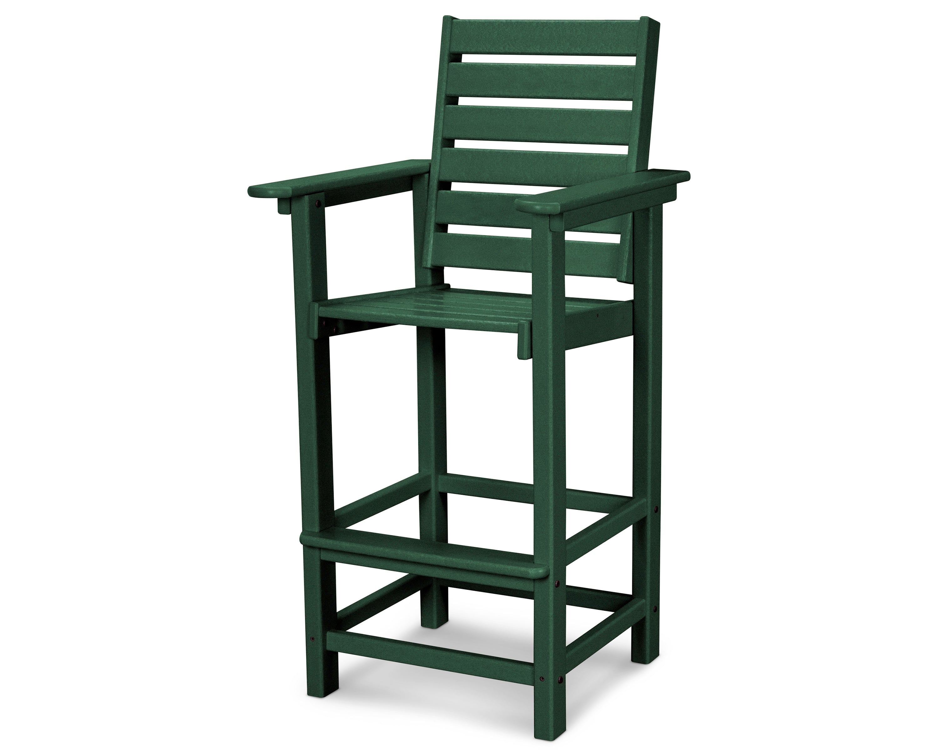 POLYWOOD® Captain Bar Chair in Green