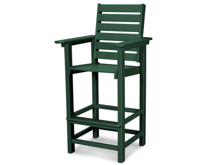 POLYWOOD® Captain Bar Chair in Green