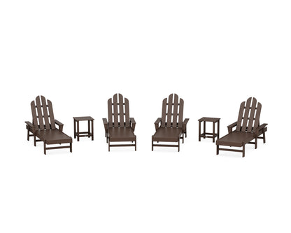 POLYWOOD® Long Island Chaise 6-Piece Set in Mahogany