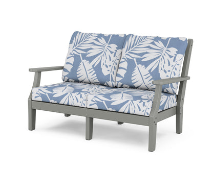 Country Living Wovendale Deep Seating Loveseat in Slate Grey / Leaf Sky Blue