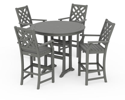 Country Living Wovendale 5-Piece Round Bar Set in Slate Grey